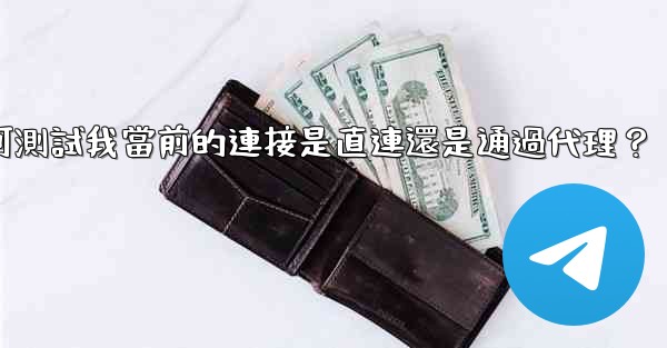 電報如何測試我當前的連接是直連還是通過代理？