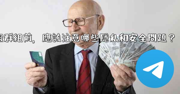 <b>加入一個陌生電報群組前，應該注意哪些隱私和安全問題？</b>