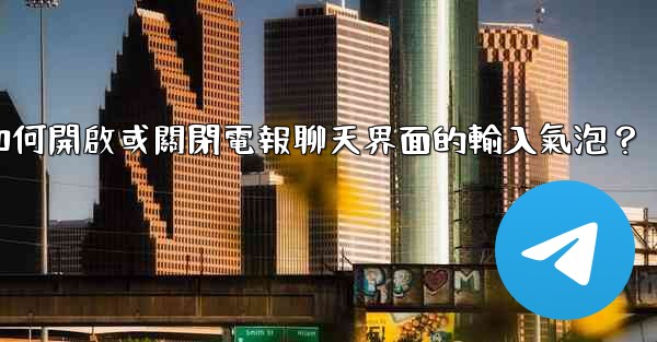 <b>如何開啟或關閉電報聊天界面的輸入氣泡？</b>