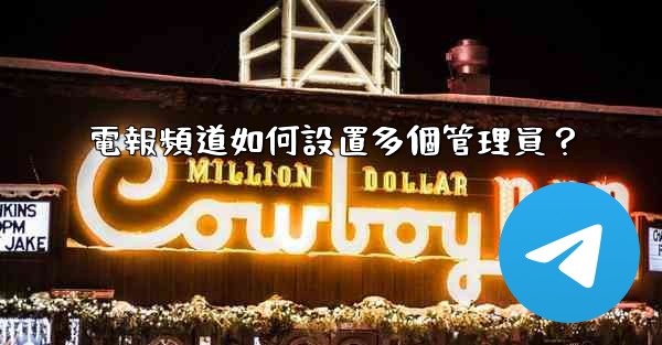 電報頻道如何設置多個管理員？