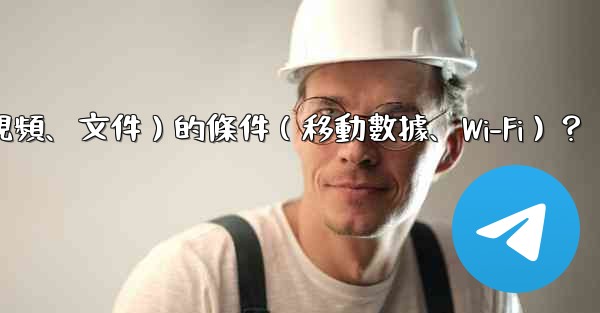 如何設置電報自動下載媒體文件（照片、視頻、文件）的條件（移動數據、Wi-Fi）？