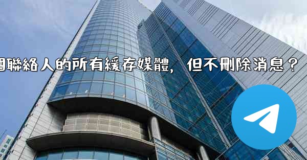 電報如何清理與某個聯絡人的所有緩存媒體，但不刪除消息？