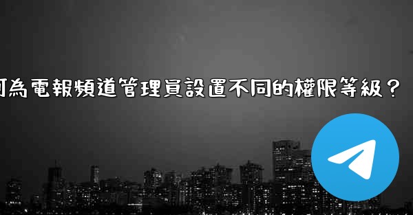 如何為電報頻道管理員設置不同的權限等級？