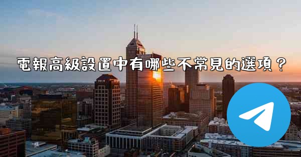 電報高級設置中有哪些不常見的選項？