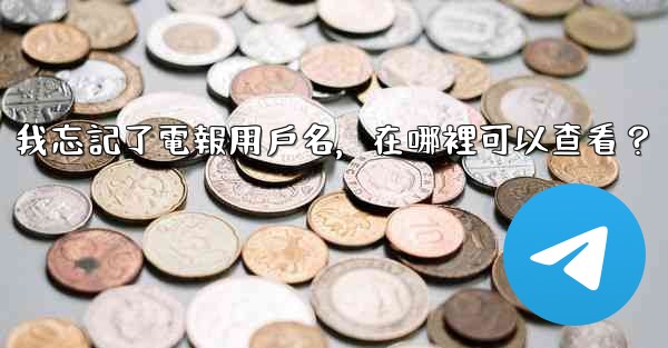 我忘記了電報用戶名，在哪裡可以查看？