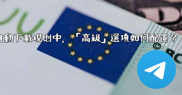 電報媒體自動下載規則中，「高級」選項如何配置？