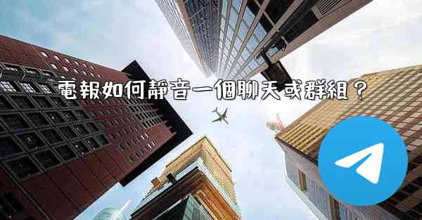 電報如何靜音一個聊天或群組？