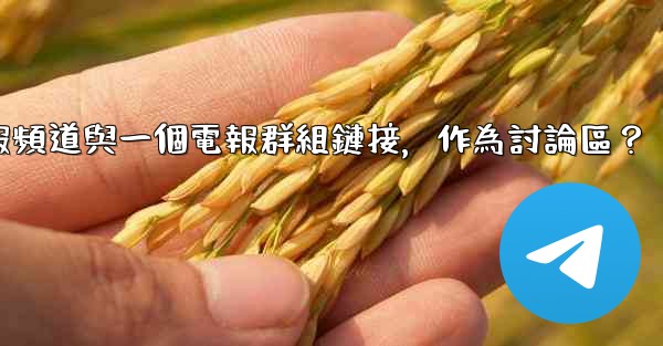 如何將電報頻道與一個電報群組鏈接，作為討論區？