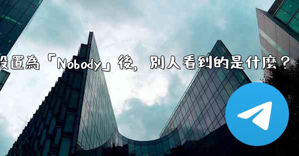 電報設置為「Nobody」後，別人看到的是什麼？