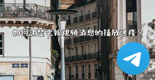 如何調整電報視頻消息的播放速度？