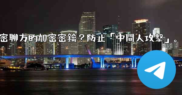 Telegram如何驗證秘密聊方的加密密鑰？防止「中間人攻擊」。